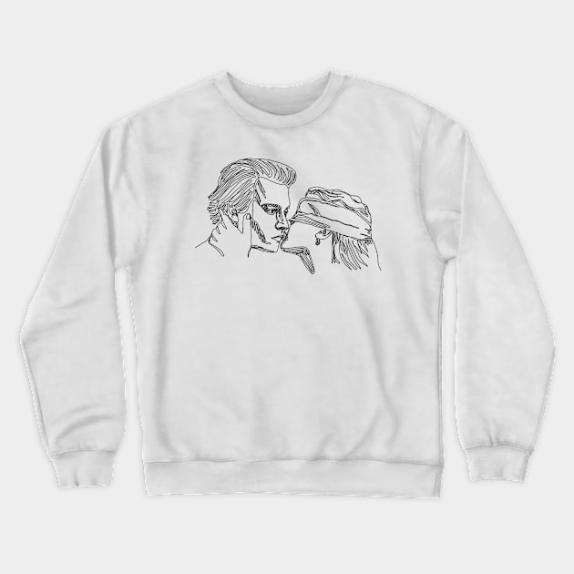 Love in Sleepy Hollow, line art Crewneck Sweatshirt by ArtInPi